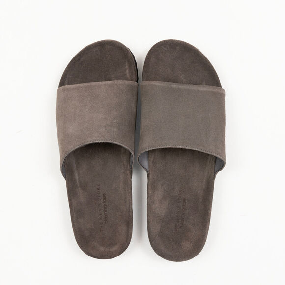 The Men\'s Store Men\'s Slip On Slide Sandals Gray Suide Size 9 (Store Display) main image 6